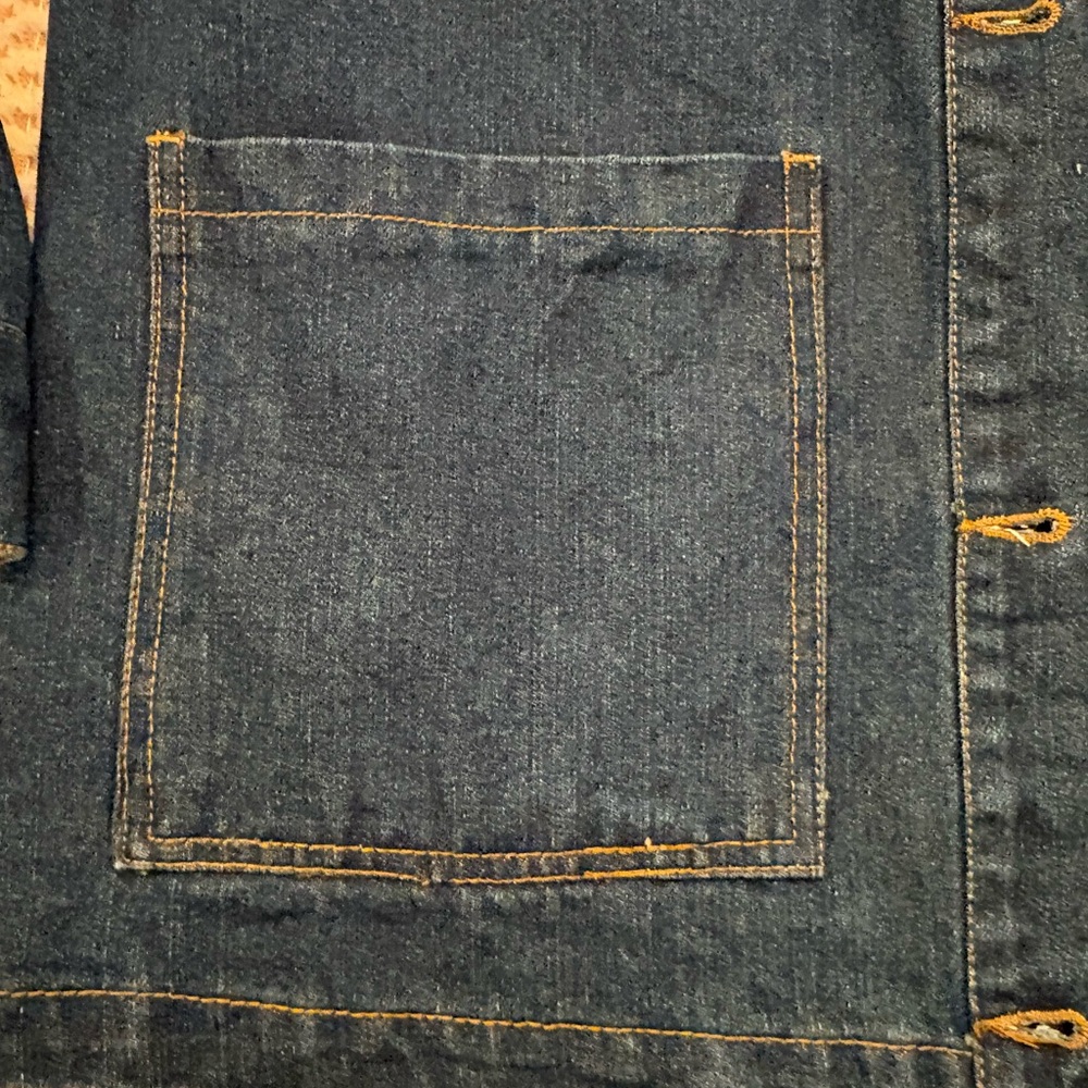 NWT Vigoss Dark Blue Denim Jacket with Mustard Corduroy Collar - Picture 6 of 8
